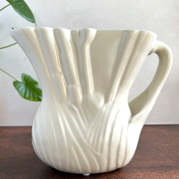 Crate & Barrel Ivory Ceramic Stoneware Pitcher By B. Eigen 8x9 NWT - Picture 2 of 8